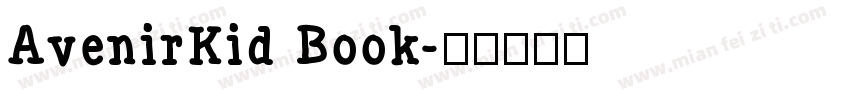 AvenirKid Book字体转换